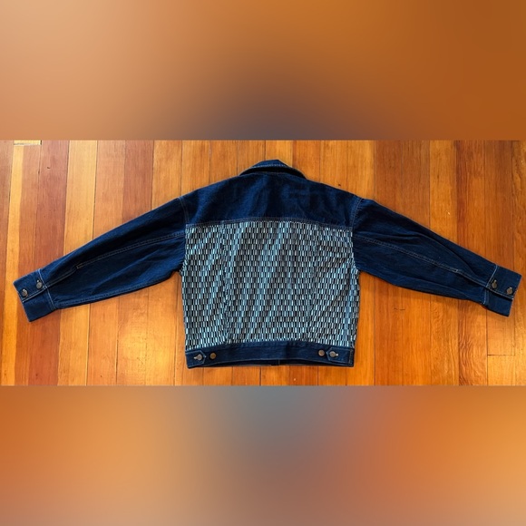 NWT Madewell Striped Denim Cropped Jacket in Genova Wash - Medium - Picture 10 of 12